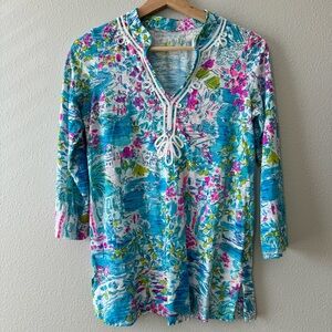 Lilly Pulitzer size XS 3/4 sleeve cotton tunic